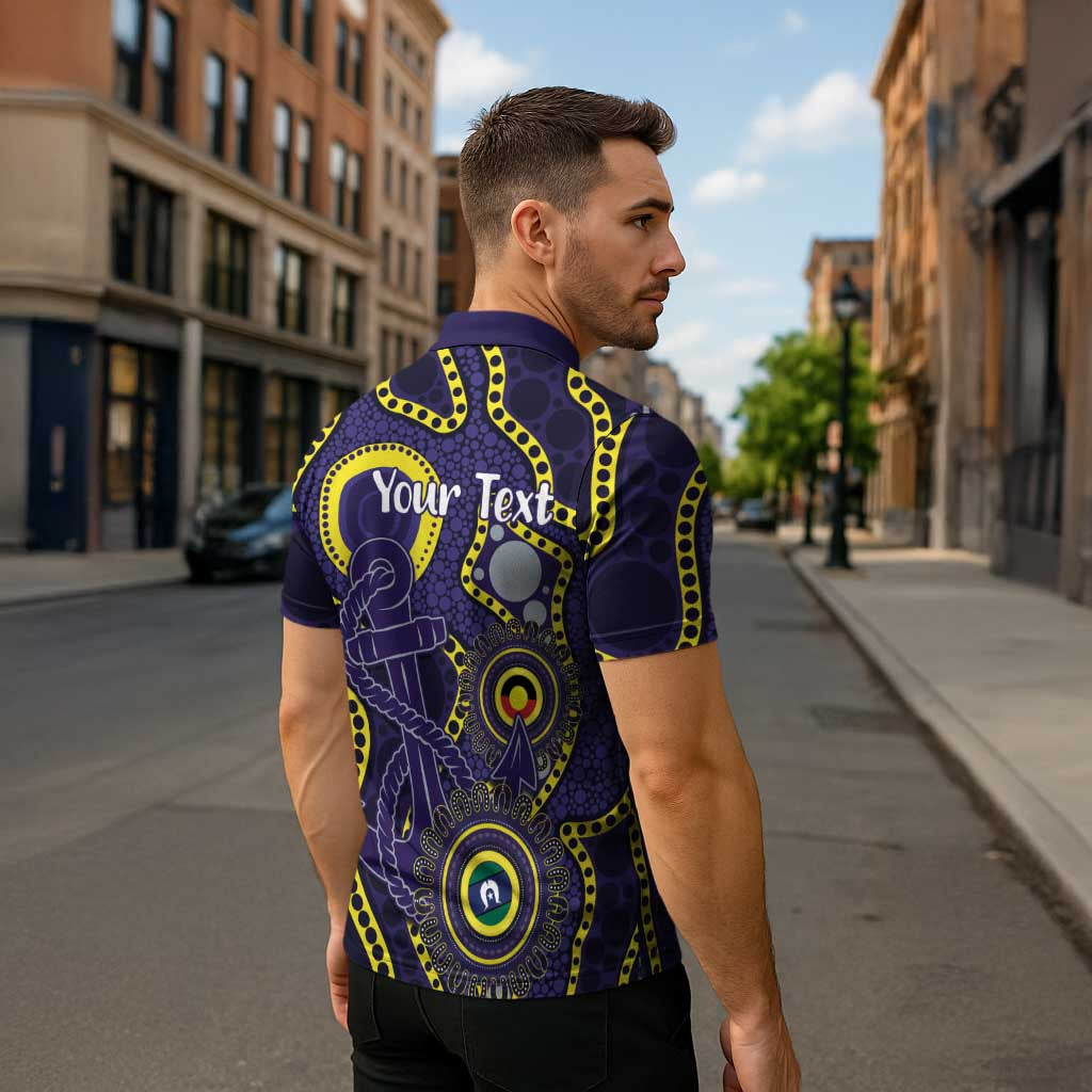 Dockers NAIDOC Week 2026 Personalised Zipper Polo Shirt 50 Years of Deadly Aboriginal Art
