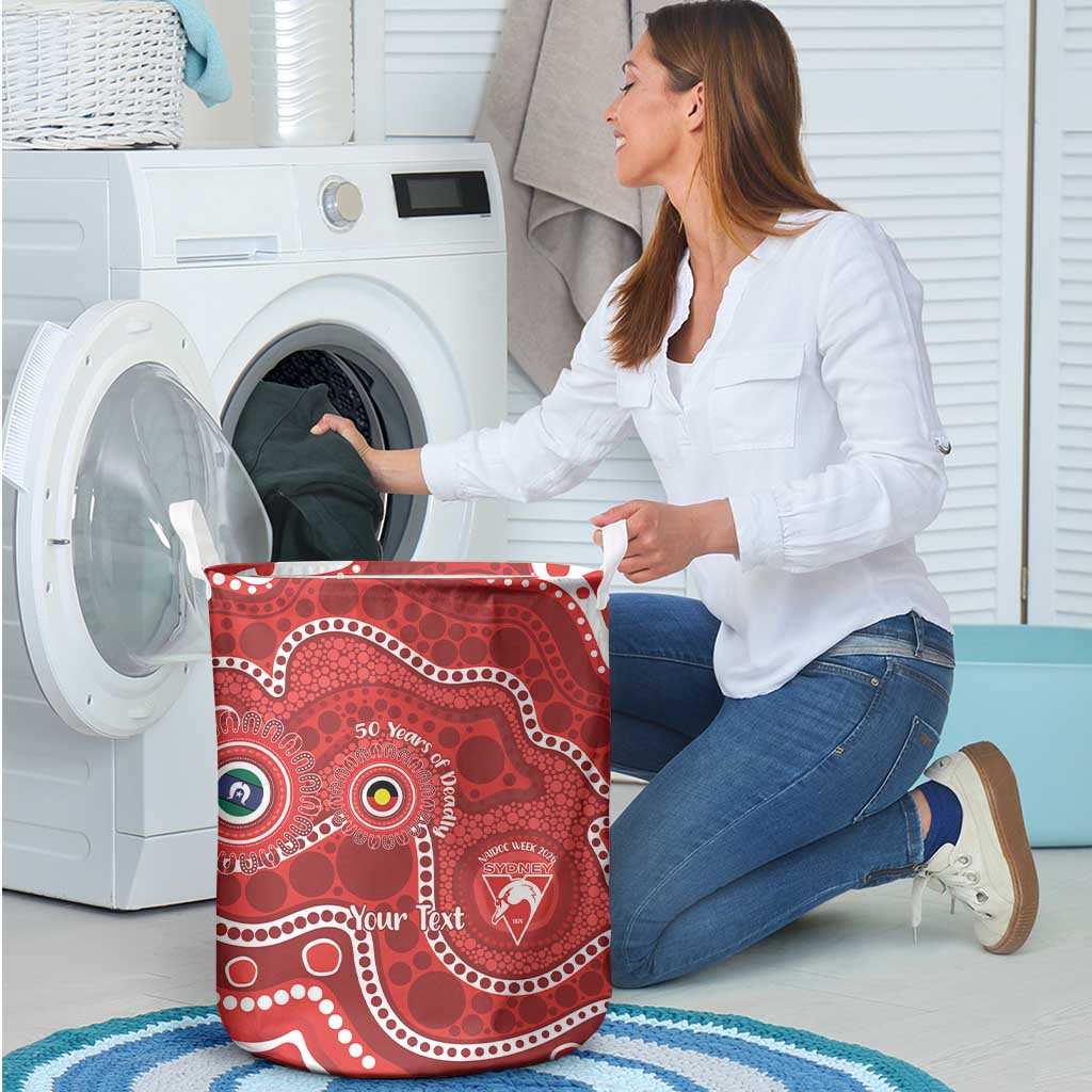 Sydney Swans NAIDOC Week 2026 Personalised Laundry Basket 50 Years of Deadly Aboriginal Art