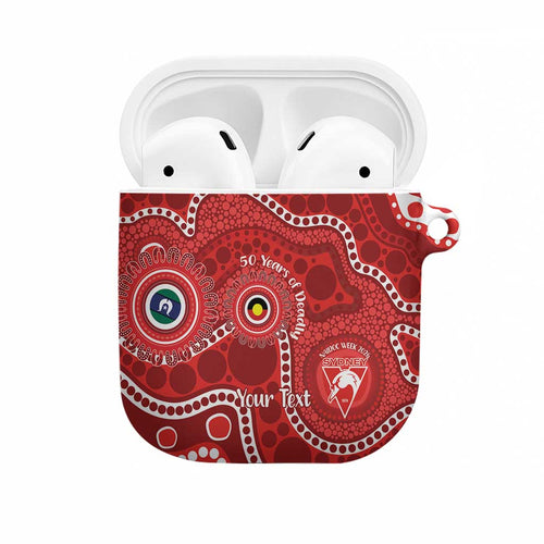 Sydney Swans NAIDOC Week 2026 Personalised AirPods Case 50 Years of Deadly Aboriginal Art