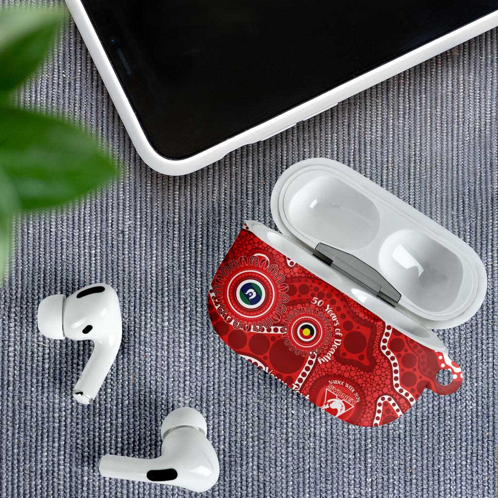 Sydney Swans NAIDOC Week 2026 Personalised AirPods Case 50 Years of Deadly Aboriginal Art