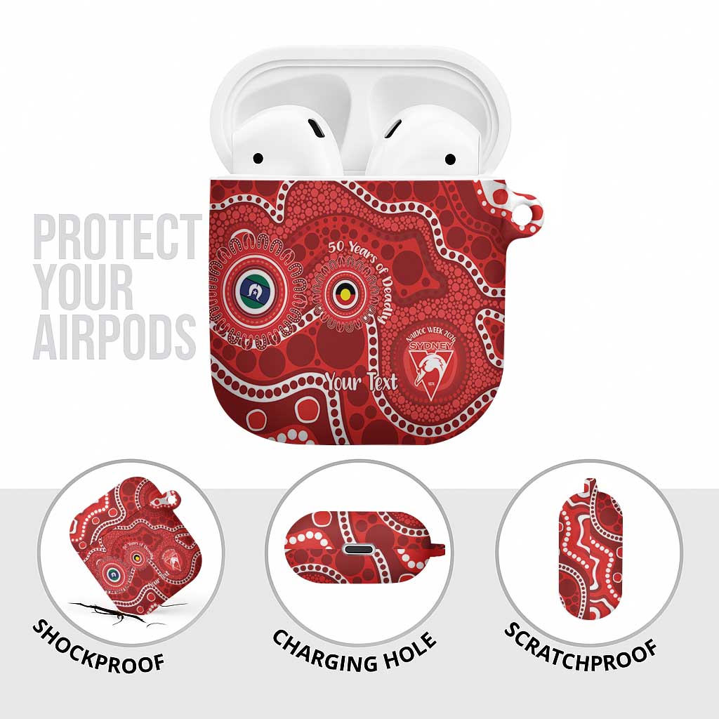 Sydney Swans NAIDOC Week 2026 Personalised AirPods Case 50 Years of Deadly Aboriginal Art