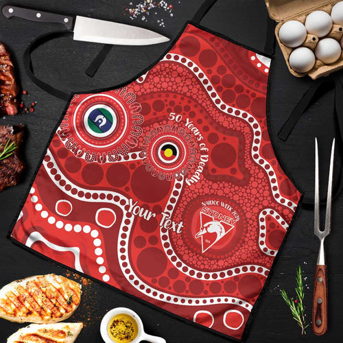 Sydney Swans NAIDOC Week 2026 Personalised Apron 50 Years of Deadly Aboriginal Art