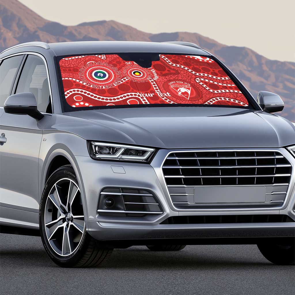 Sydney Swans NAIDOC Week 2026 Personalised Auto Sun Shade 50 Years of Deadly Aboriginal Art