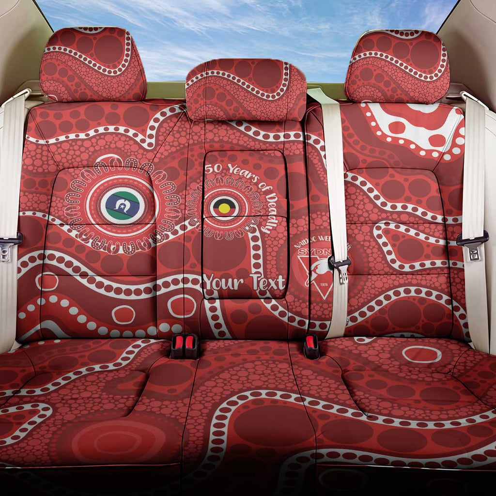Sydney Swans NAIDOC Week 2026 Personalised Back Car Seat Cover 50 Years of Deadly Aboriginal Art