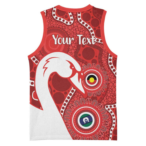 Sydney Swans NAIDOC Week 2026 Personalised Basketball Jersey 50 Years of Deadly Aboriginal Art
