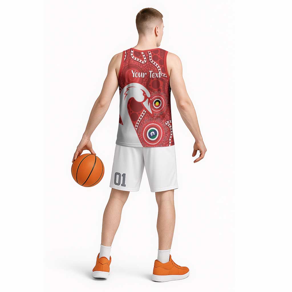Sydney Swans NAIDOC Week 2026 Personalised Basketball Jersey 50 Years of Deadly Aboriginal Art