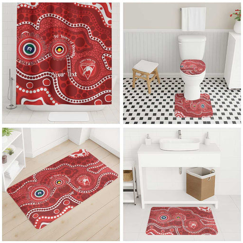 Sydney Swans NAIDOC Week 2026 Personalised Bathroom Set 50 Years of Deadly Aboriginal Art