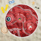 Sydney Swans NAIDOC Week 2026 Personalised Beach Blanket 50 Years of Deadly Aboriginal Art