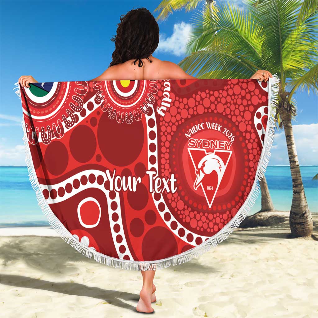 Sydney Swans NAIDOC Week 2026 Personalised Beach Blanket 50 Years of Deadly Aboriginal Art