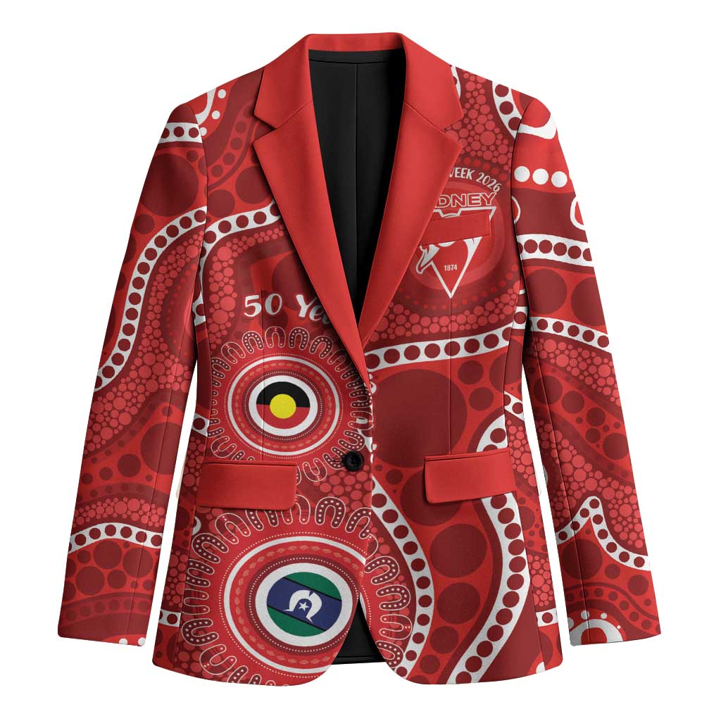 Sydney Swans NAIDOC Week 2026 Personalised Blazer 50 Years of Deadly Aboriginal Art