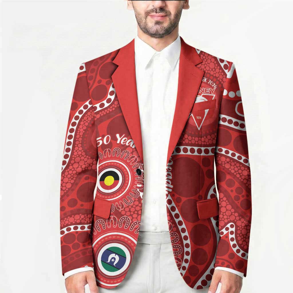 Sydney Swans NAIDOC Week 2026 Personalised Blazer 50 Years of Deadly Aboriginal Art