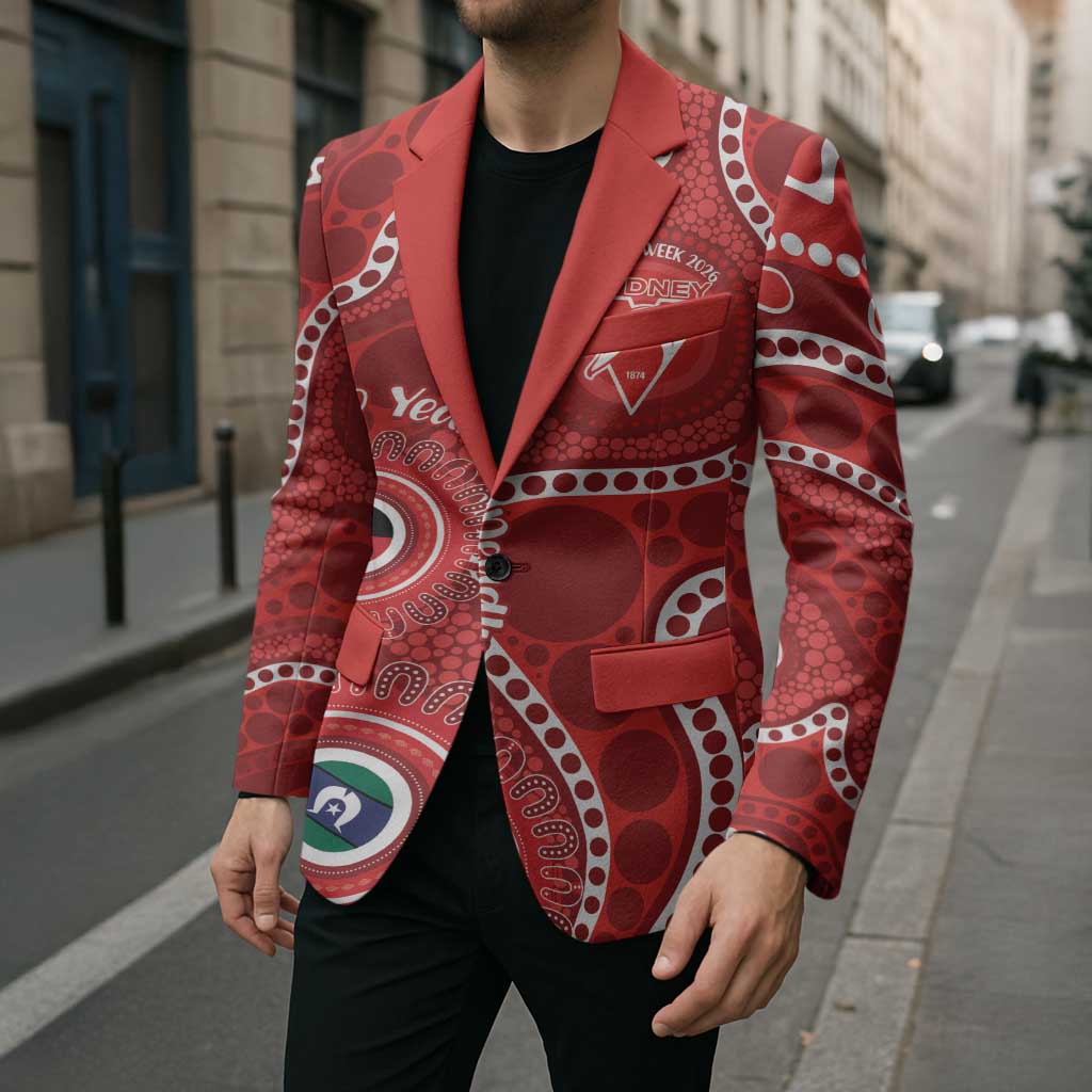 Sydney Swans NAIDOC Week 2026 Personalised Blazer 50 Years of Deadly Aboriginal Art