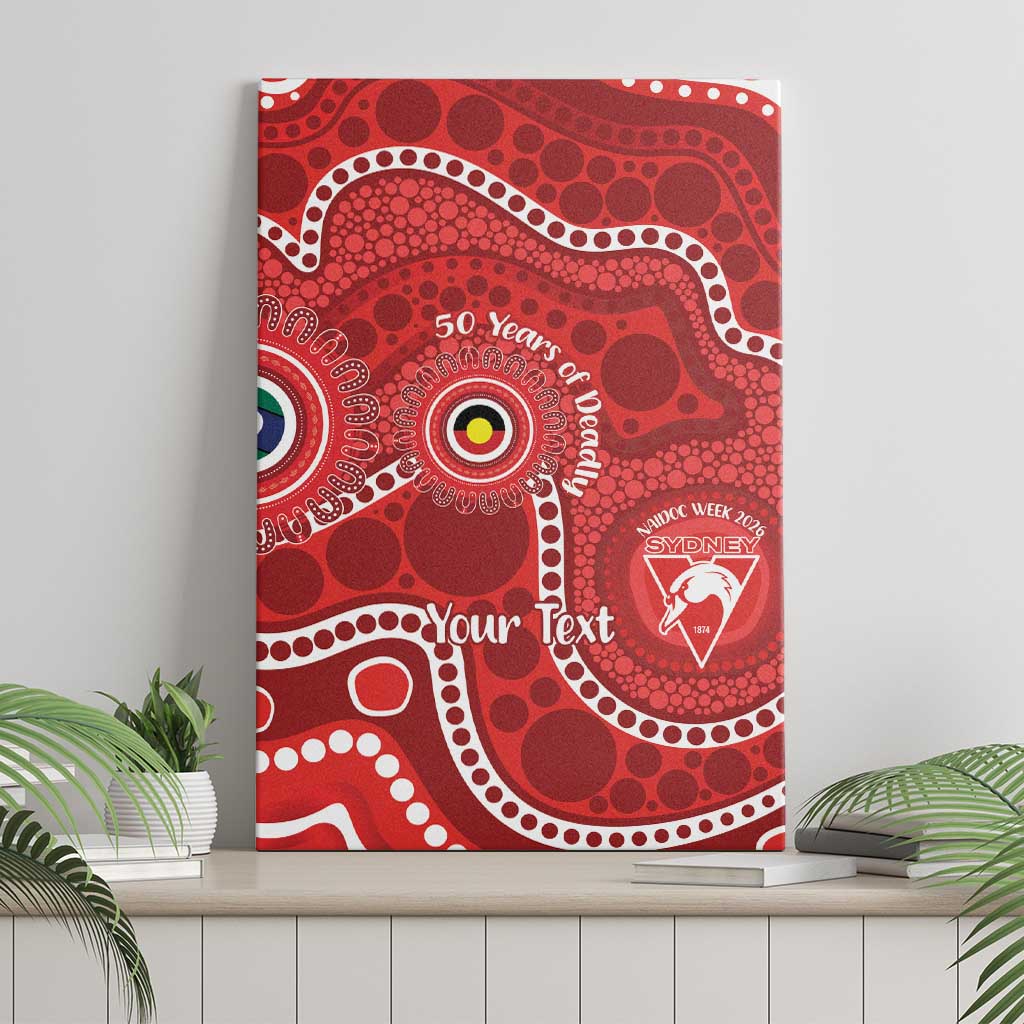 Sydney Swans NAIDOC Week 2026 Personalised Canvas Wall Art 50 Years of Deadly Aboriginal Art