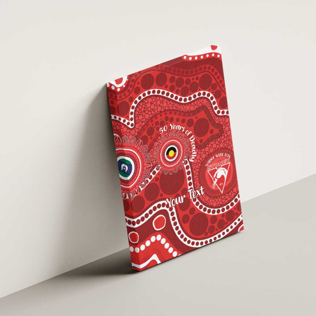 Sydney Swans NAIDOC Week 2026 Personalised Canvas Wall Art 50 Years of Deadly Aboriginal Art