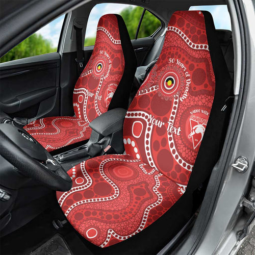 Sydney Swans NAIDOC Week 2026 Personalised Car Seat Cover 50 Years of Deadly Aboriginal Art
