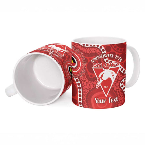Sydney Swans NAIDOC Week 2026 Personalised Ceramic Mug 50 Years of Deadly Aboriginal Art