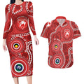 Sydney Swans NAIDOC Week 2026 Personalised Couples Matching Long Sleeve Bodycon Dress and Hawaiian Shirt 50 Years of Deadly Aboriginal Art