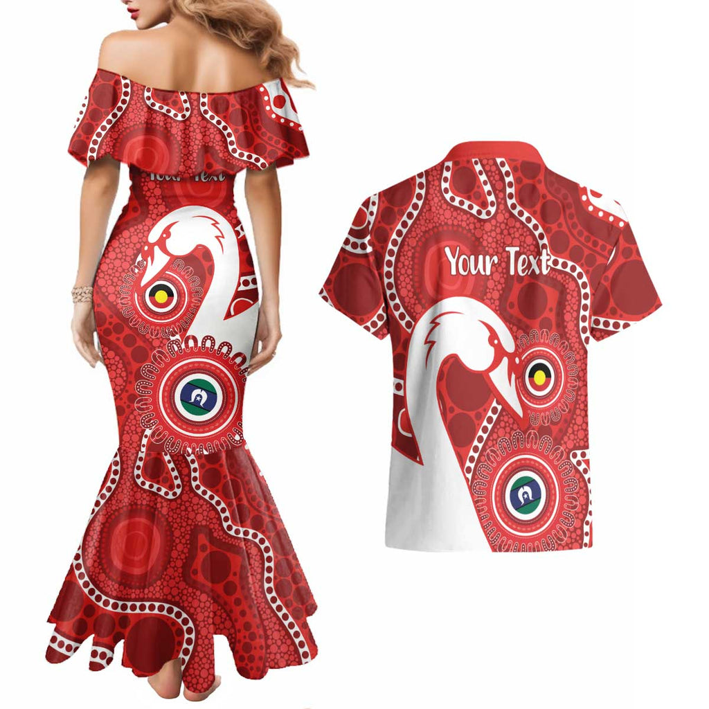 Sydney Swans NAIDOC Week 2026 Personalised Couples Matching Mermaid Dress and Hawaiian Shirt 50 Years of Deadly Aboriginal Art