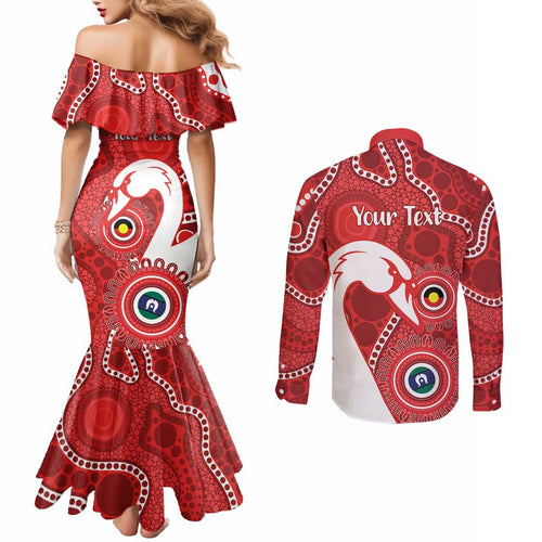 Sydney Swans NAIDOC Week 2026 Personalised Couples Matching Mermaid Dress and Long Sleeve Button Shirt 50 Years of Deadly Aboriginal Art