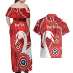 Sydney Swans NAIDOC Week 2026 Personalised Couples Matching Off Shoulder Maxi Dress and Hawaiian Shirt 50 Years of Deadly Aboriginal Art