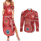 Sydney Swans NAIDOC Week 2026 Personalised Couples Matching Summer Maxi Dress and Long Sleeve Button Shirt 50 Years of Deadly Aboriginal Art