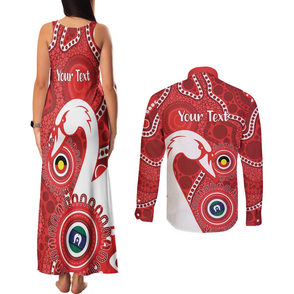 Sydney Swans NAIDOC Week 2026 Personalised Couples Matching Tank Maxi Dress and Long Sleeve Button Shirt 50 Years of Deadly Aboriginal Art
