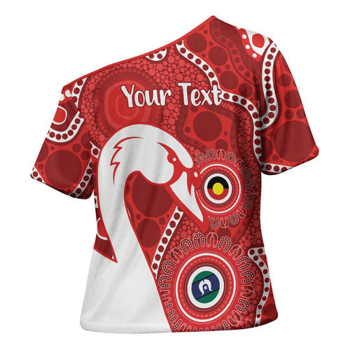Sydney Swans NAIDOC Week 2026 Personalised Cross Shoulder Shirt 50 Years of Deadly Aboriginal Art