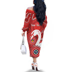 Sydney Swans NAIDOC Week 2026 Personalised Family Matching Off The Shoulder Long Sleeve Dress and Hawaiian Shirt 50 Years of Deadly Aboriginal Art