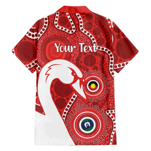 Sydney Swans NAIDOC Week 2026 Personalised Family Matching Off Shoulder Maxi Dress and Hawaiian Shirt 50 Years of Deadly Aboriginal Art
