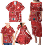 Sydney Swans NAIDOC Week 2026 Personalised Family Matching Puletasi and Hawaiian Shirt 50 Years of Deadly Aboriginal Art