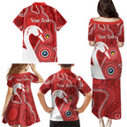 Sydney Swans NAIDOC Week 2026 Personalised Family Matching Puletasi and Hawaiian Shirt 50 Years of Deadly Aboriginal Art