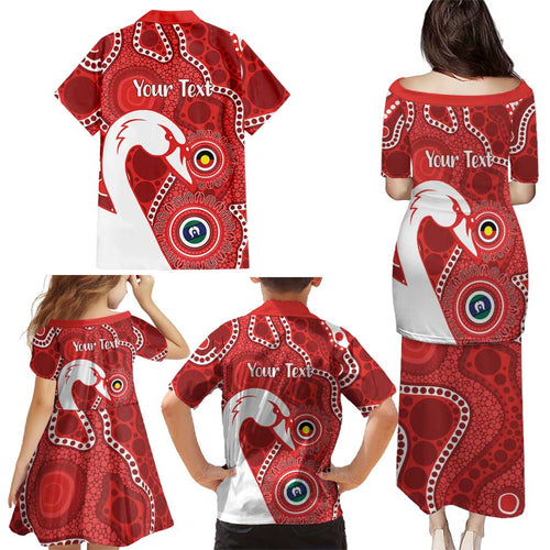 Sydney Swans NAIDOC Week 2026 Personalised Family Matching Puletasi and Hawaiian Shirt 50 Years of Deadly Aboriginal Art