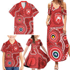 Sydney Swans NAIDOC Week 2026 Personalised Family Matching Summer Maxi Dress and Hawaiian Shirt 50 Years of Deadly Aboriginal Art