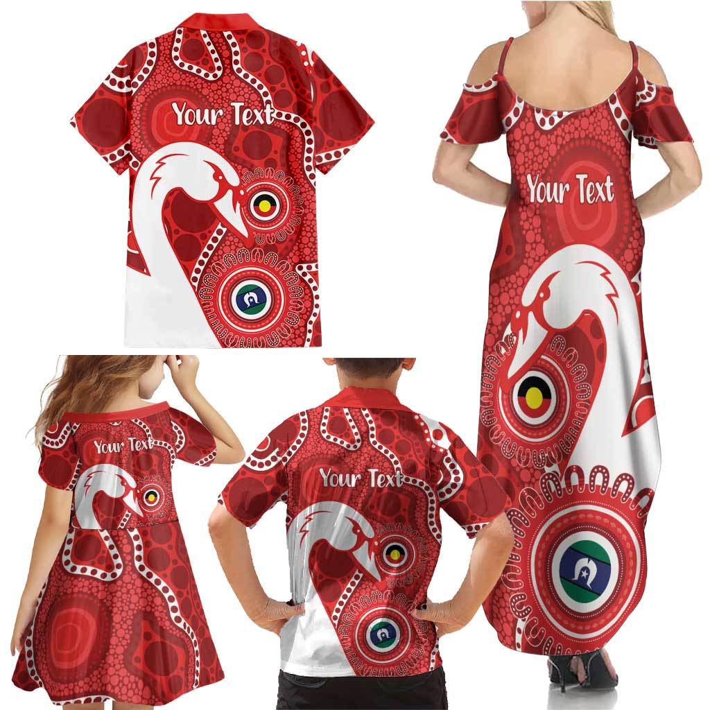Sydney Swans NAIDOC Week 2026 Personalised Family Matching Summer Maxi Dress and Hawaiian Shirt 50 Years of Deadly Aboriginal Art