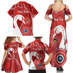 Sydney Swans NAIDOC Week 2026 Personalised Family Matching Summer Maxi Dress and Hawaiian Shirt 50 Years of Deadly Aboriginal Art