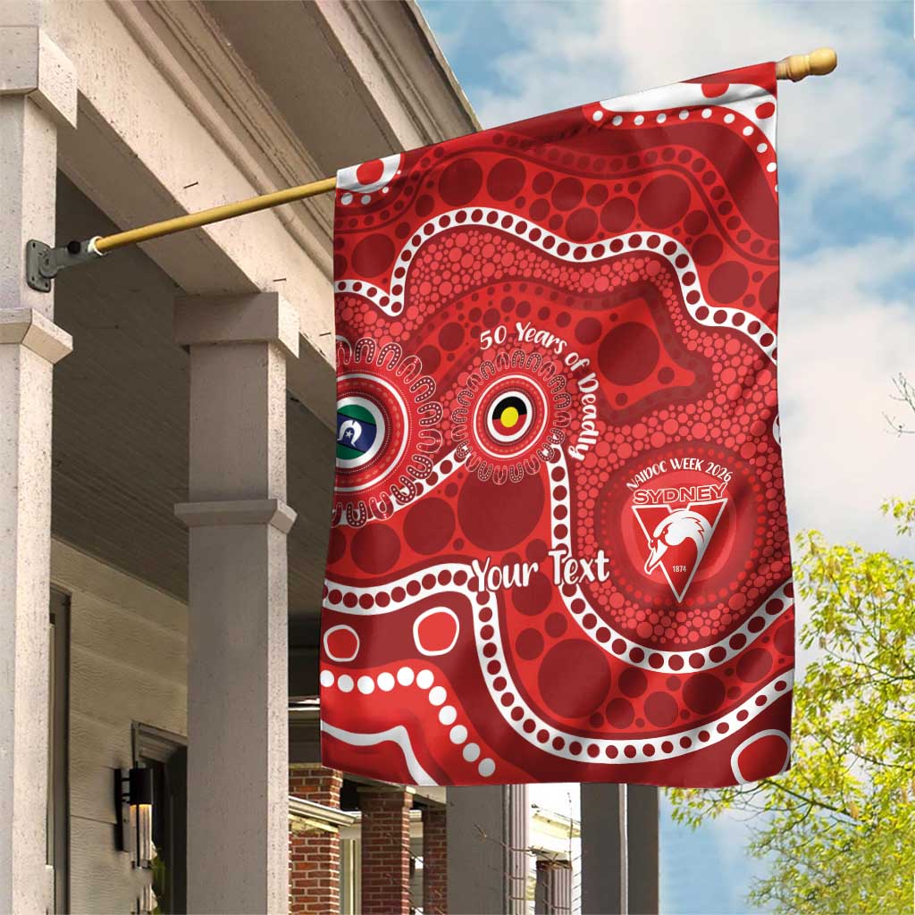 Sydney Swans NAIDOC Week 2026 Personalised Garden Flag 50 Years of Deadly Aboriginal Art