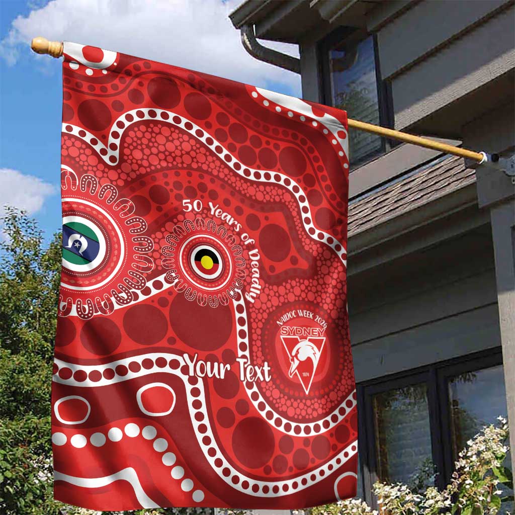 Sydney Swans NAIDOC Week 2026 Personalised Garden Flag 50 Years of Deadly Aboriginal Art