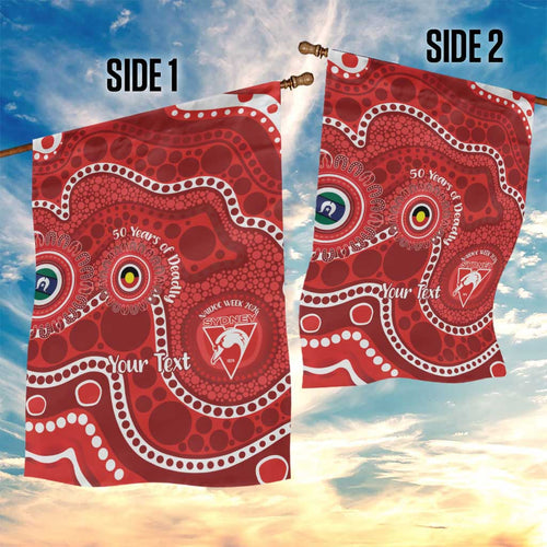 Sydney Swans NAIDOC Week 2026 Personalised Garden Flag 50 Years of Deadly Aboriginal Art