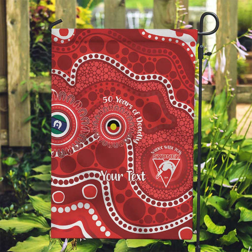 Sydney Swans NAIDOC Week 2026 Personalised Garden Flag 50 Years of Deadly Aboriginal Art