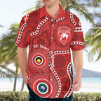 Sydney Swans NAIDOC Week 2026 Personalised Hawaiian Shirt 50 Years of Deadly Aboriginal Art