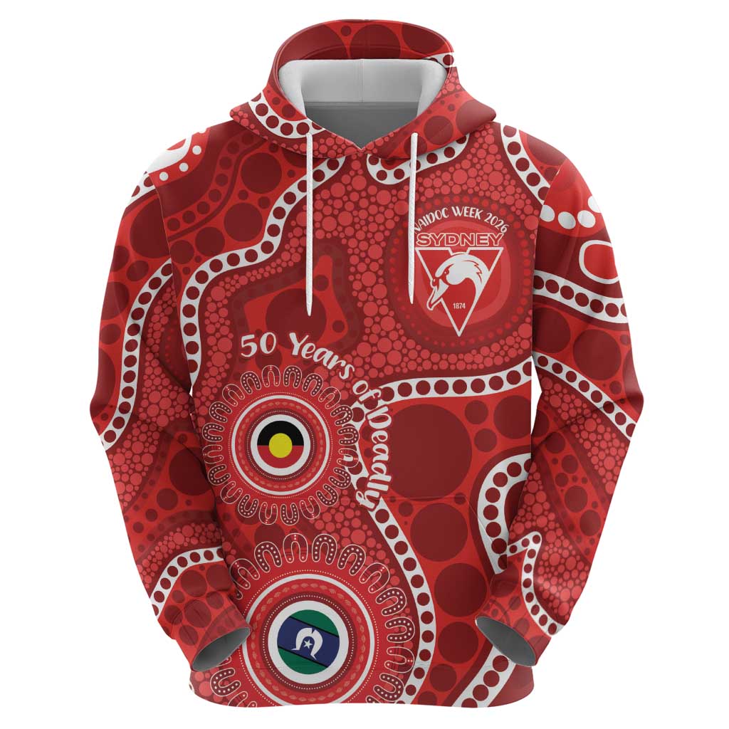 Sydney Swans NAIDOC Week 2026 Personalised Hoodie 50 Years of Deadly Aboriginal Art