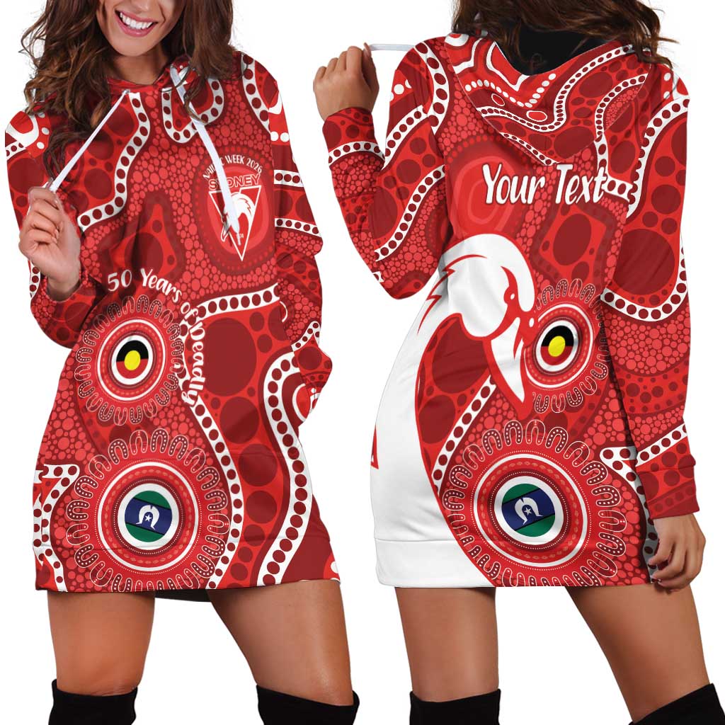 Sydney Swans NAIDOC Week 2026 Personalised Hoodie Dress 50 Years of Deadly Aboriginal Art