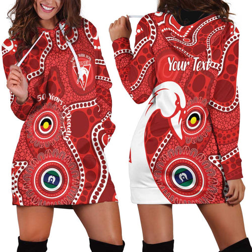 Sydney Swans NAIDOC Week 2026 Personalised Hoodie Dress 50 Years of Deadly Aboriginal Art
