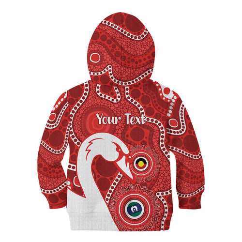 Sydney Swans NAIDOC Week 2026 Personalised Kid Hoodie 50 Years of Deadly Aboriginal Art