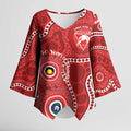 Sydney Swans NAIDOC Week 2026 Personalised Kimono Sleeve Blouse 50 Years of Deadly Aboriginal Art