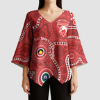 Sydney Swans NAIDOC Week 2026 Personalised Kimono Sleeve Blouse 50 Years of Deadly Aboriginal Art