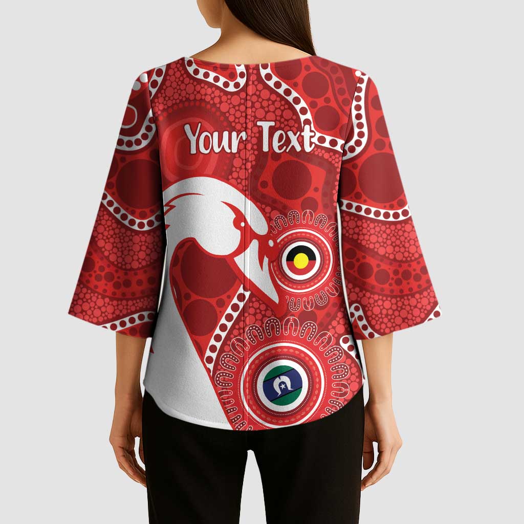 Sydney Swans NAIDOC Week 2026 Personalised Kimono Sleeve Blouse 50 Years of Deadly Aboriginal Art