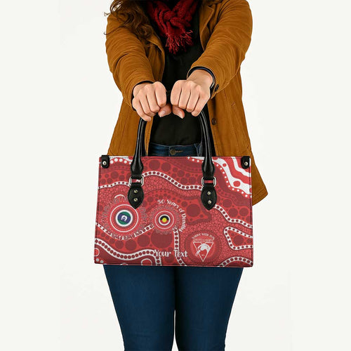 Sydney Swans NAIDOC Week 2026 Personalised Leather Bag 50 Years of Deadly Aboriginal Art