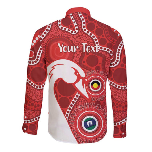 Sydney Swans NAIDOC Week 2026 Personalised Long Sleeve Button Shirt 50 Years of Deadly Aboriginal Art