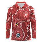 Sydney Swans NAIDOC Week 2026 Personalised Long Sleeve Polo Shirt 50 Years of Deadly Aboriginal Art